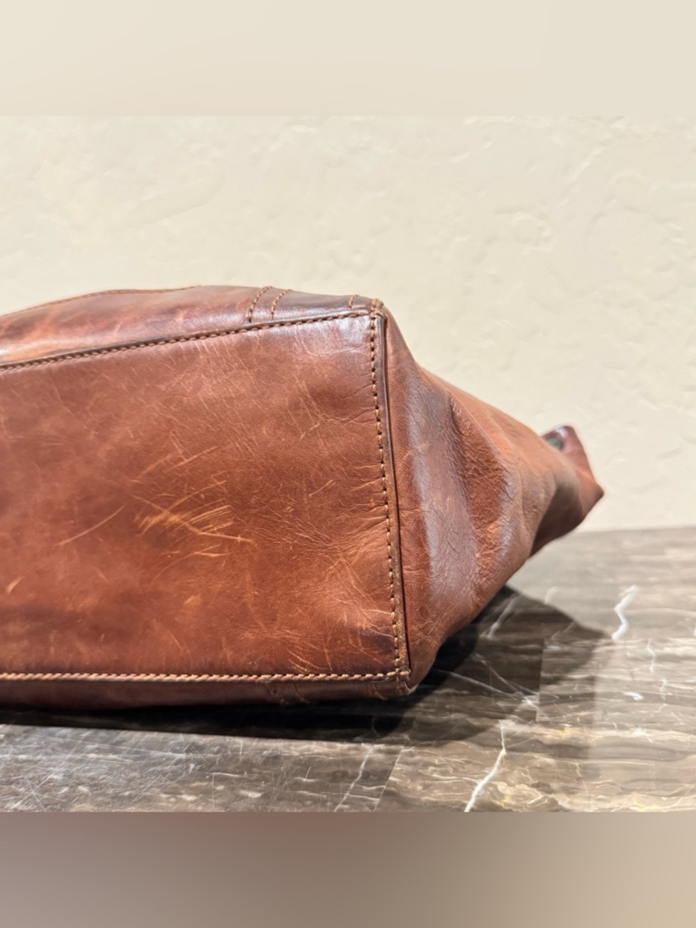 Frye Melissa Brown Leather Tote Bag - Picture 9 of 14